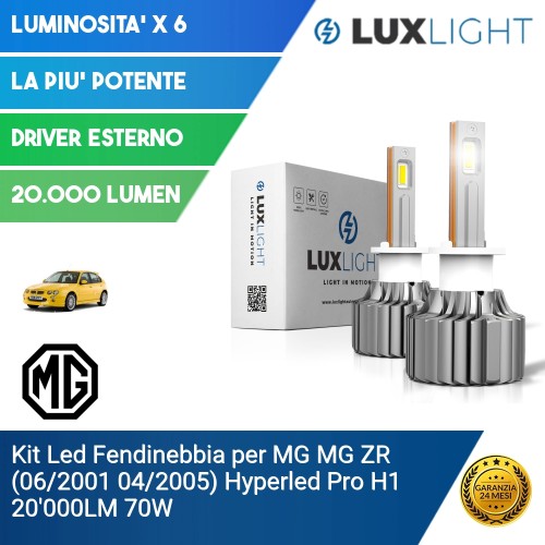 Kit Led Fendinebbia per MG MG ZR (06/2001 04/2005) Hyperled Pro H1 20'000LM 70W