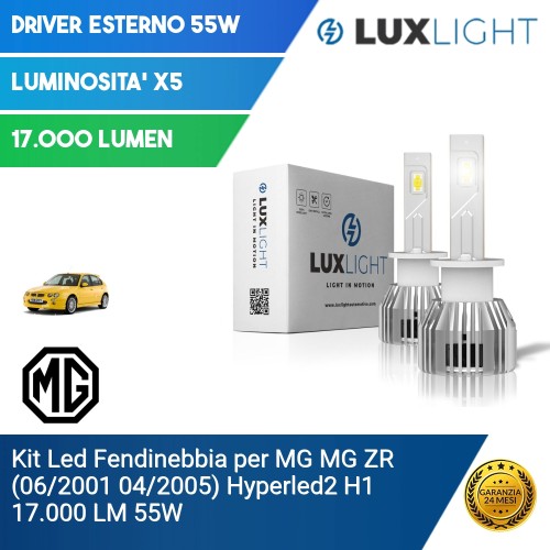 Kit Led Fendinebbia per MG MG ZR (06/2001 04/2005) Hyperled2 H1 17.000 LM 55W