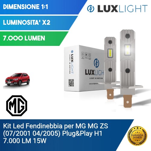 Kit Led Fendinebbia per MG MG ZS (07/2001 04/2005) Plug&Play H1 7.000 LM 15W