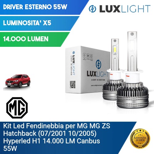 Kit Led Fendinebbia per MG MG ZS Hatchback (07/2001 10/2005) Hyperled H1 14.000 LM Canbus 55W