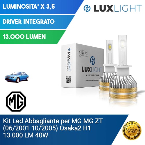 Kit Led Abbagliante per MG MG ZT (06/2001 10/2005) Osaka2 H1 13.000 LM 40W