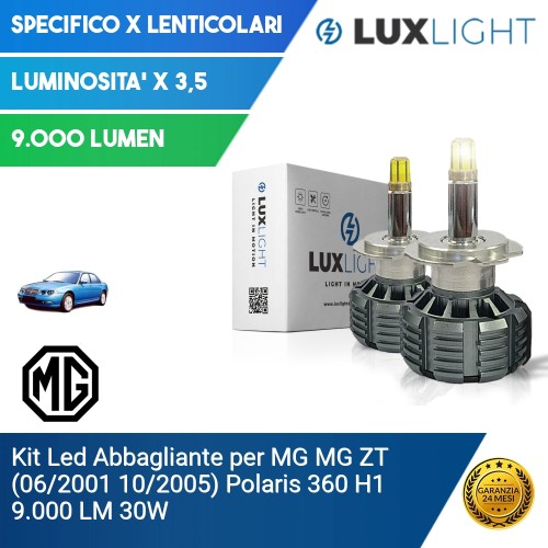 Kit Led Abbagliante per MG MG ZT (06/2001 10/2005) Polaris 360 H1 9.000 LM 30W