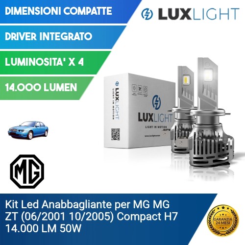 Kit Led Anabbagliante per MG MG ZT (06/2001 10/2005) Compact H7 14.000 LM 50W