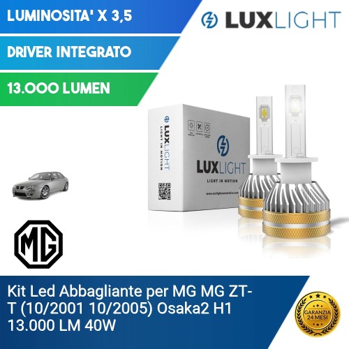 Kit Led Abbagliante per MG MG ZT- T (10/2001 10/2005) Osaka2 H1 13.000 LM 40W