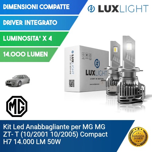 Kit Led Anabbagliante per MG MG ZT- T (10/2001 10/2005) Compact H7 14.000 LM 50W