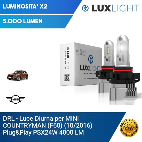 DRL - Luce Diurna per MINI COUNTRYMAN (F60) (10/2016) Plug&Play PSX24W 4000 LM