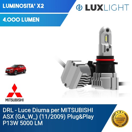 DRL - Luce Diurna per MITSUBISHI ASX (GA_W_) (11/2009) Plug&Play P13W 5000 LM