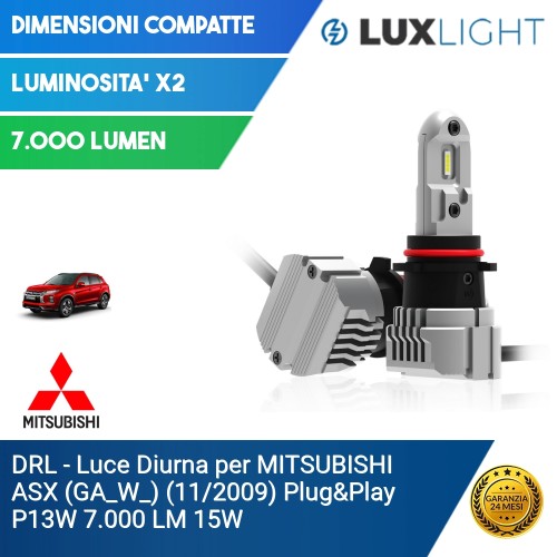 DRL - Luce Diurna per MITSUBISHI ASX (GA_W_) (11/2009) Plug&Play P13W 7.000 LM 15W