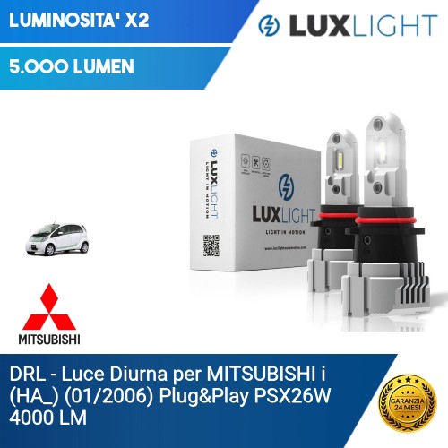 DRL - Luce Diurna per MITSUBISHI i (HA_) (01/2006) Plug&Play PSX26W 4000 LM