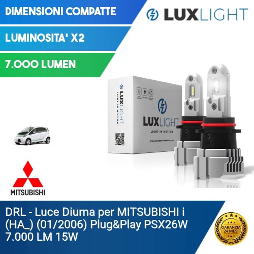DRL - Luce Diurna per MITSUBISHI i (HA_) (01/2006) Plug&Play PSX26W 7.000 LM 15W