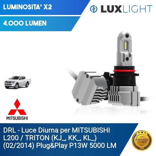 DRL - Luce Diurna per MITSUBISHI L200 / TRITON (KJ_, KK_, KL_) (02/2014) Plug&Play P13W 5000 LM