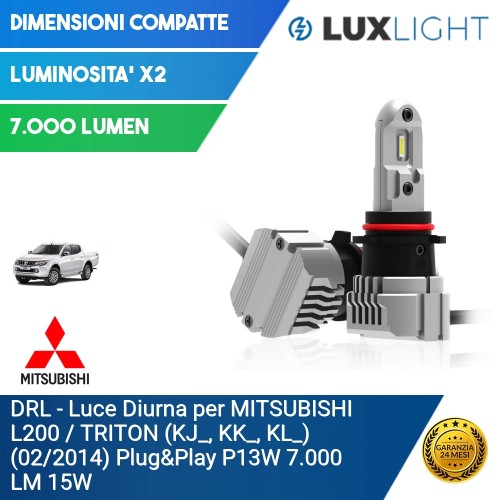 DRL - Luce Diurna per MITSUBISHI L200 / TRITON (KJ_, KK_, KL_) (02/2014) Plug&Play P13W 7.000 LM 15W