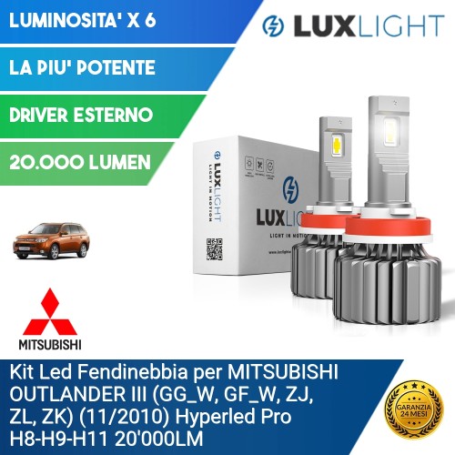 Kit Led Fendinebbia per MITSUBISHI OUTLANDER III (GG_W, GF_W, ZJ, ZL, ZK) (11/2010) Hyperled Pro H8-H9-H11 20'000LM