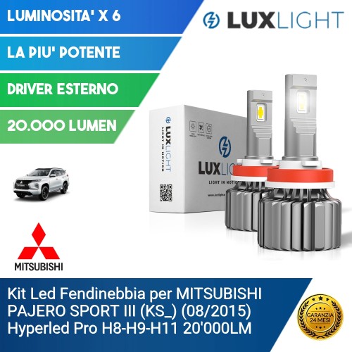 Kit Led Fendinebbia per MITSUBISHI PAJERO SPORT III (KS_) (08/2015) Hyperled Pro H8-H9-H11 20'000LM