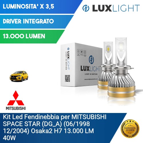Kit Led Fendinebbia per MITSUBISHI SPACE STAR (DG_A) (06/1998 12/2004) Osaka2 H7 13.000 LM 40W