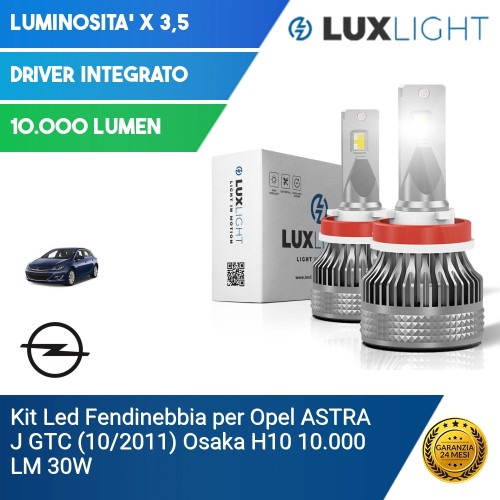 Kit Led Fendinebbia per Opel ASTRA J GTC (10/2011) Osaka H10 10.000 LM 30W