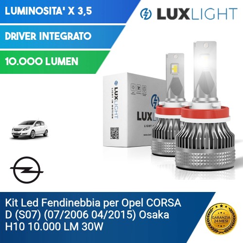 Kit Led Fendinebbia per Opel CORSA D (S07) (07/2006 04/2015) Osaka H10 10.000 LM 30W