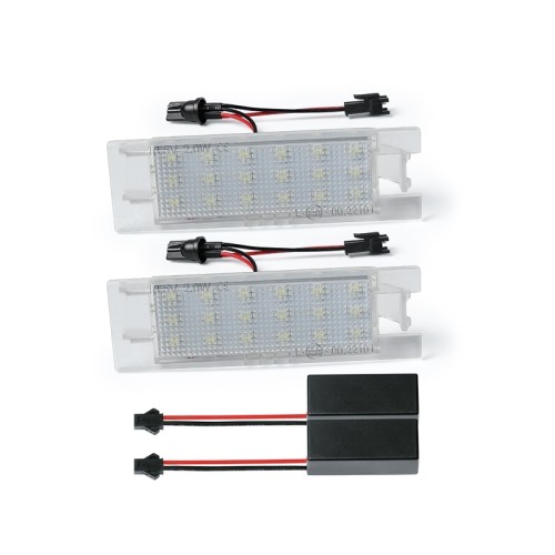 Kit Luce Targa per Opel TIGRA TwinTop (X04) (06/2004 12/2010) Coppia Placchette Led NoError V16