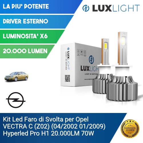 Kit Led Faro di Svolta per Opel VECTRA C (Z02) (04/2002 01/2009) Hyperled Pro H1 20.000LM 70W