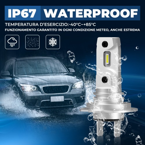 Kit Led Faro di Svolta per Opel ZAFIRA TOURER C (P12) (10/2011) 100% Compatibile H7-H18 6000LM