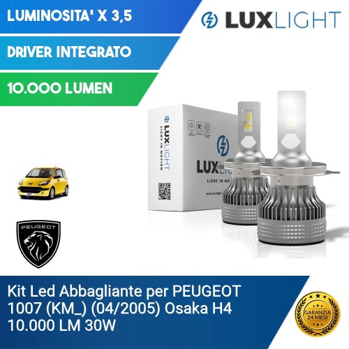 Kit Led Abbagliante per PEUGEOT 1007 (KM_) (04/2005) Osaka H4 10.000 LM 30W