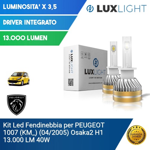 Kit Led Fendinebbia per PEUGEOT 1007 (KM_) (04/2005) Osaka2 H1 13.000 LM 40W