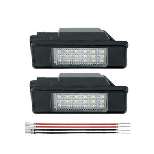 Kit Luce Targa per PEUGEOT 1007 (KM_) (04/2005) Coppia Placchette Led NoError V6