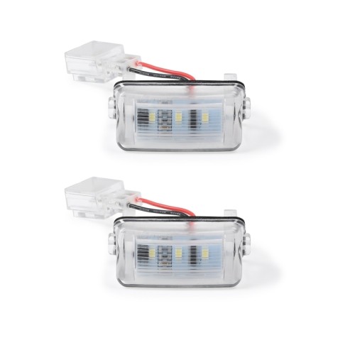 Kit Luce Targa per PEUGEOT 206+ (2L_, 2M_) (01/2009 08/2013) Coppia Placchette Led NoError V18