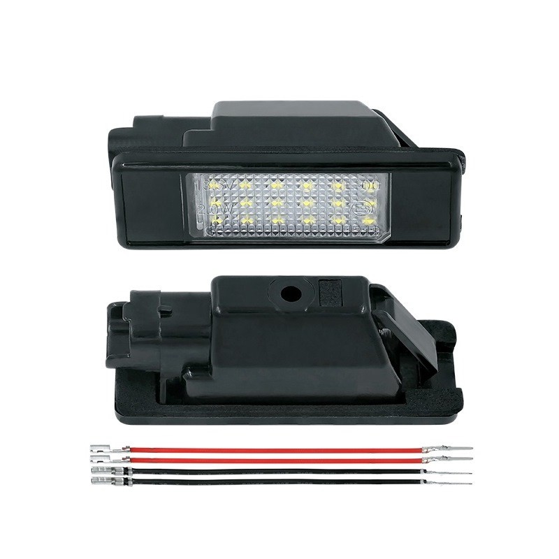 Kit Luce Targa per PEUGEOT 407 (6D_) (02/2004 12/2011) Coppia Placchette Led NoError V6