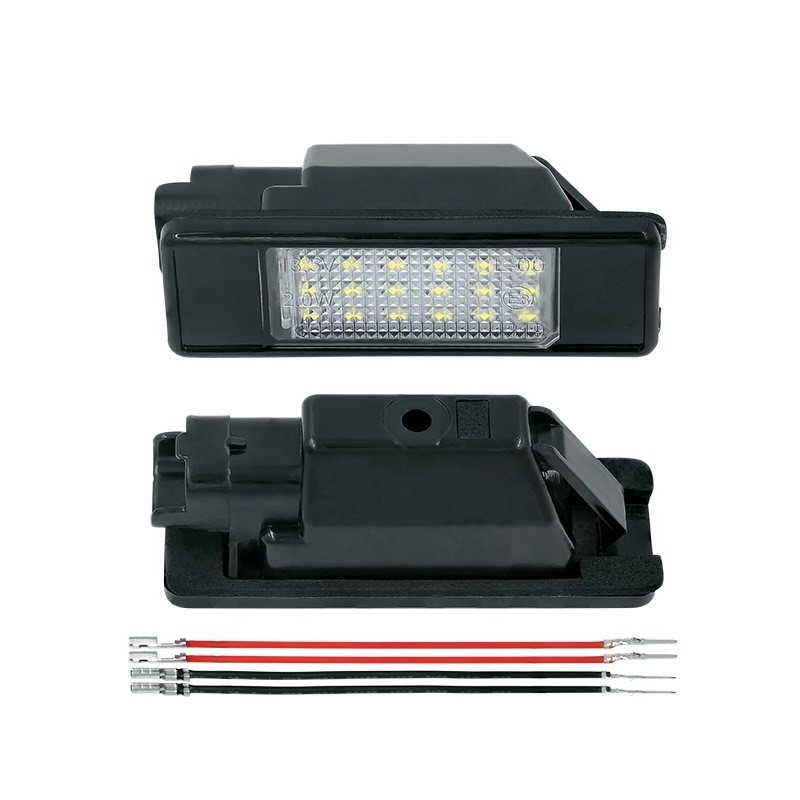 Kit Luce Targa per PEUGEOT 407 Coupé (6C_) (10/2005) Coppia Placchette Led NoError V6