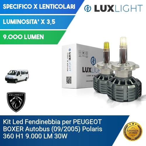 Kit Led Fendinebbia per PEUGEOT BOXER Autobus (09/2005) Polaris 360 H1 9.000 LM 30W