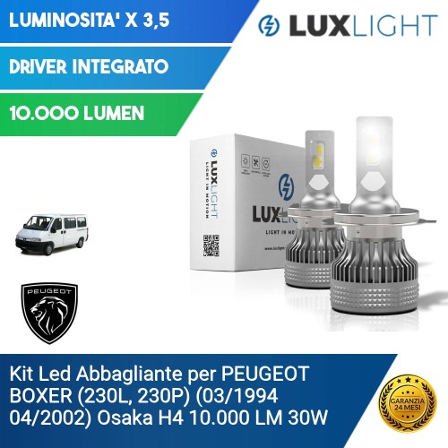 Kit Led Abbagliante per PEUGEOT BOXER (230L, 230P) (03/1994 04/2002) Osaka H4 10.000 LM 30W