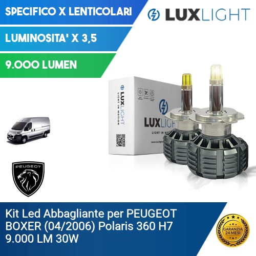 Kit Led Abbagliante per PEUGEOT BOXER (04/2006) Polaris 360 H7 9.000 LM 30W