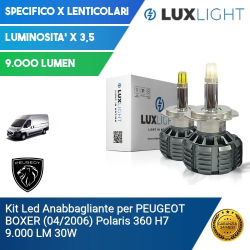 Kit Led Anabbagliante per PEUGEOT BOXER (04/2006) Polaris 360 H7 9.000 LM 30W