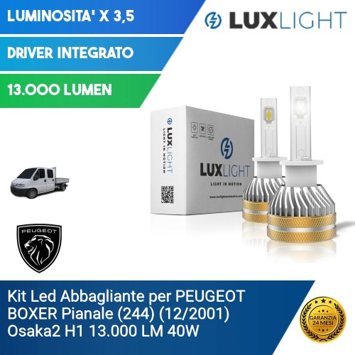 Kit Led Abbagliante per PEUGEOT BOXER Pianale  (244) (12/2001) Osaka2 H1 13.000 LM 40W