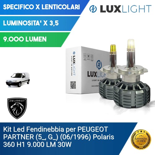 Kit Led Fendinebbia per PEUGEOT PARTNER (5_, G_) (06/1996) Polaris 360 H1 9.000 LM 30W