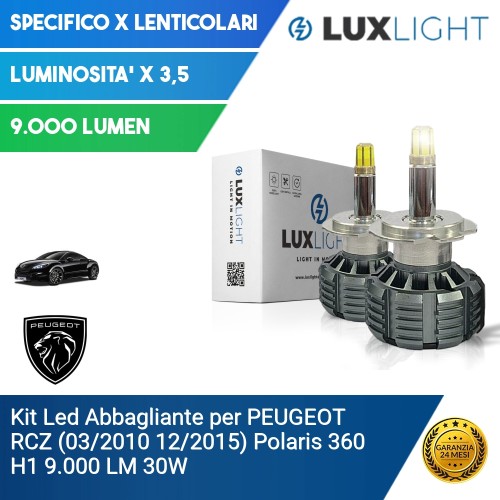 Kit Led Abbagliante per PEUGEOT RCZ (03/2010 12/2015) Polaris 360 H1 9.000 LM 30W