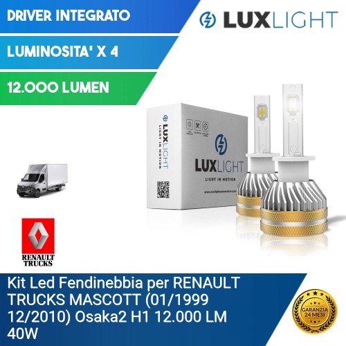 Kit Led Fendinebbia per RENAULT TRUCKS MASCOTT (01/1999 12/2010) Osaka2 H1 12.000 LM 40W