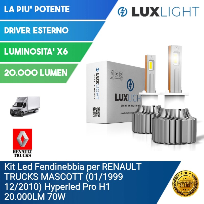 Kit Led Fendinebbia per RENAULT TRUCKS MASCOTT (01/1999 12/2010) Hyperled Pro H1 20.000LM 70W