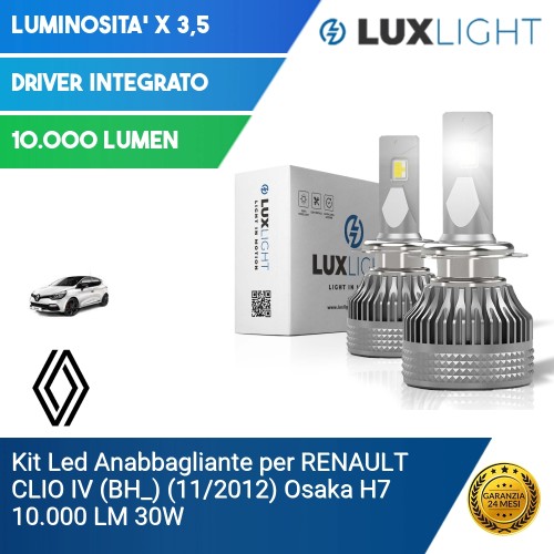 Kit Led Anabbagliante per RENAULT CLIO IV (BH_) (11/2012) Osaka H7 10.000 LM 30W