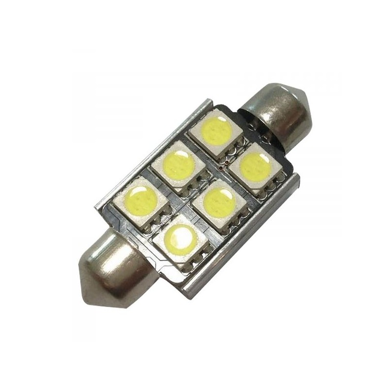 Luce Vano Portaoggetti per SAAB 9-3 Station wagon (E50) (03/2005 02/2015) Led Siluro 6 SMD Canbus 16x38mm