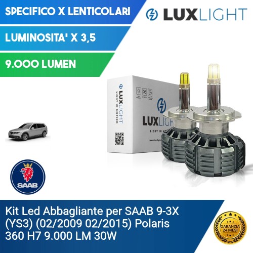 Kit Led Abbagliante per SAAB 9-3X (YS3) (02/2009 02/2015) Polaris 360 H7 9.000 LM 30W