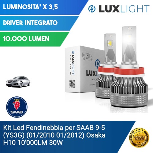 Kit Led Fendinebbia per SAAB 9-5 (YS3G) (01/2010 01/2012) Osaka H10 10'000LM 30W