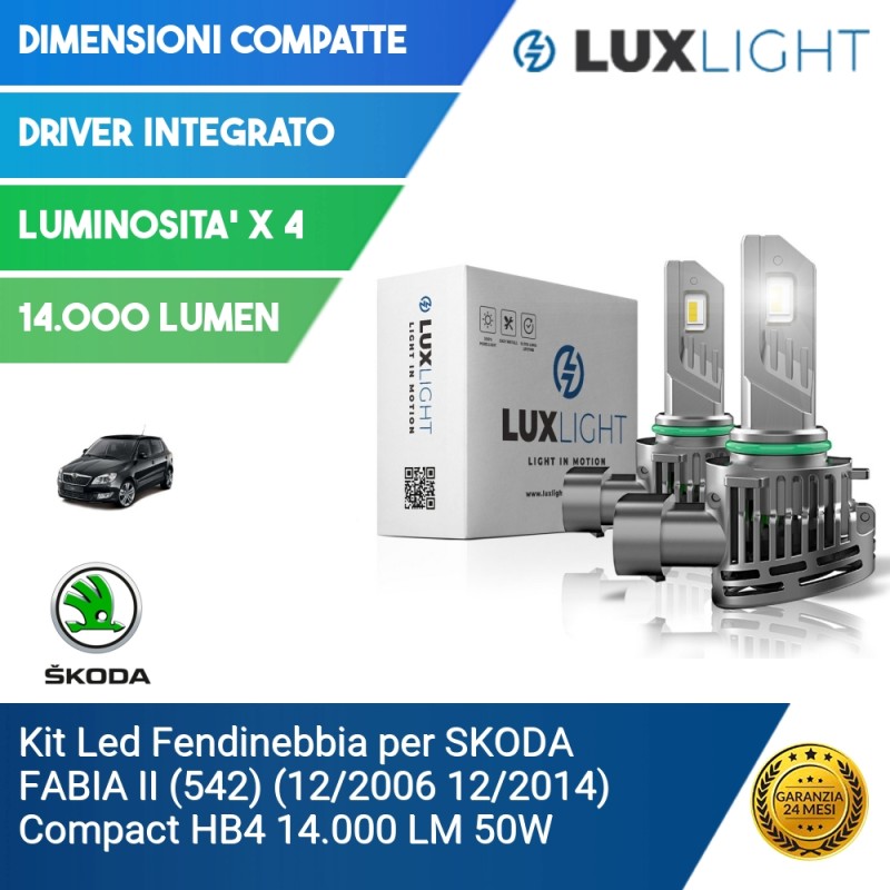 Kit Led Fendinebbia per SKODA FABIA II (542) (12/2006 12/2014) Compact HB4 14.000 LM 50W