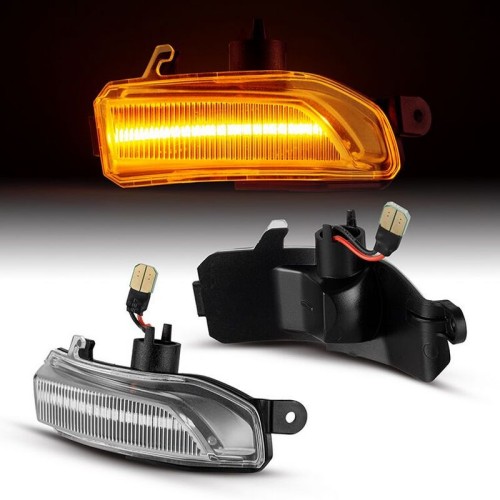 Frecce Laterali Led per SKODA FABIA III Station wagon (NJ5) (08/2014) Da Specchietto Dinamiche chiare