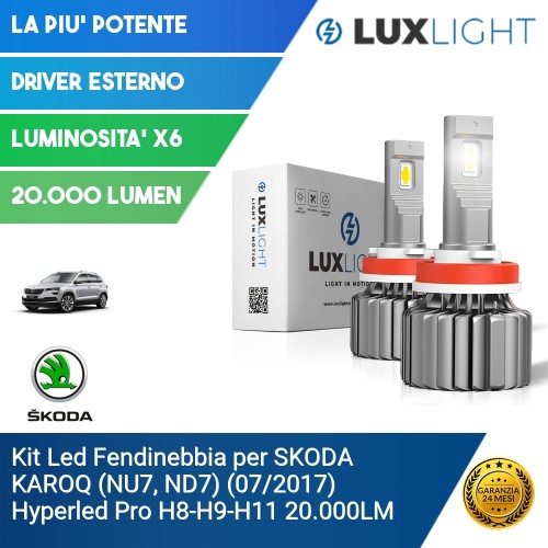Kit Led Fendinebbia per SKODA KAROQ (NU7, ND7) (07/2017) Hyperled Pro H8-H9-H11 20.000LM