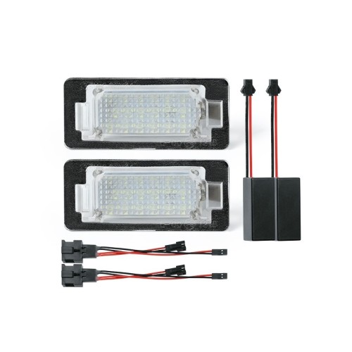 Kit Luce Targa per SKODA SUPERB III (3V3) (03/2015) Coppia Placchette Led NoError V1
