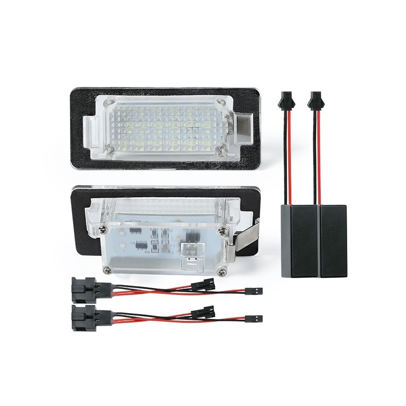 Kit Luce Targa per SKODA SUPERB III (3V3) (03/2015) Coppia Placchette Led NoError V1