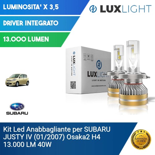 Kit Led Anabbagliante per SUBARU JUSTY IV (01/2007) Osaka2 H4 13.000 LM 40W