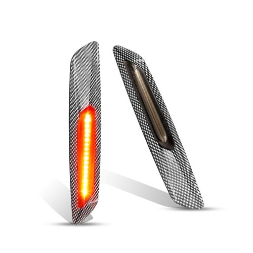 Frecce Laterali Led per BMW Serie 3 (E90) (02/2004 02/2012) Fanalini Tradizionali fumé V7